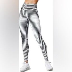 Womens Chill by Will Striped Leggings Ruched Waist S